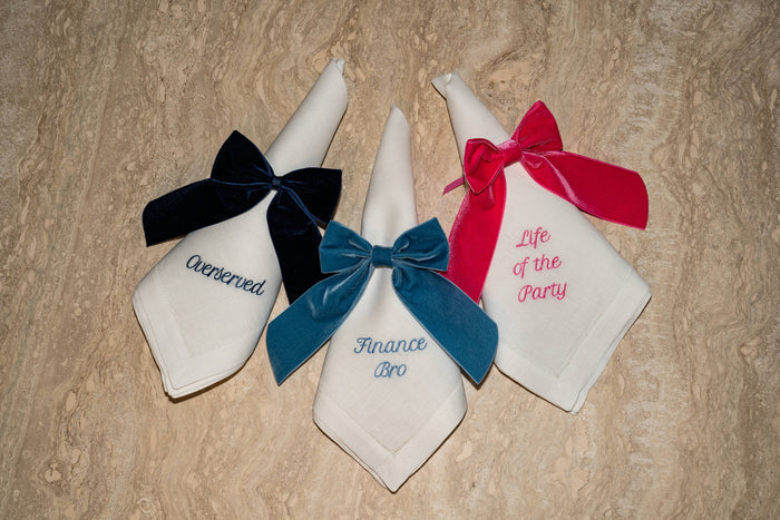 Party Superlatives Linen Dinner Napkins – Set of 12