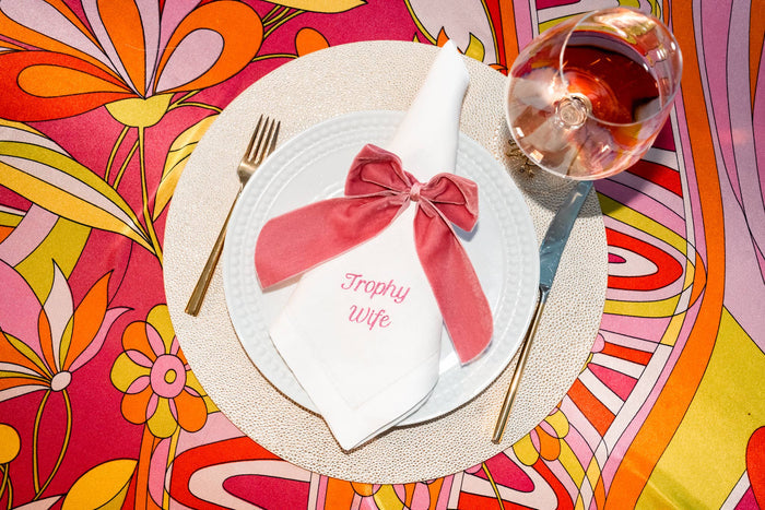 Party Superlatives Linen Dinner Napkins – Set of 12