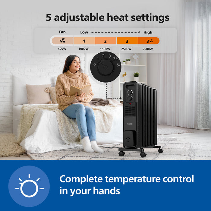Philips Oil Filled Radiator Heater with 11 Fins