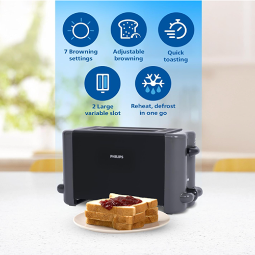 Philips Hd2512 00 800 W Pop Up Toaster With 8 Level Browning