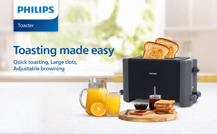Philips Hd2512 00 800 W Pop Up Toaster With 8 Level Browning