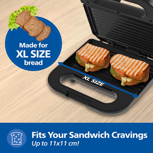Philips Hd3010 80 Sandwich Maker 700 W Flat Grilled Plates