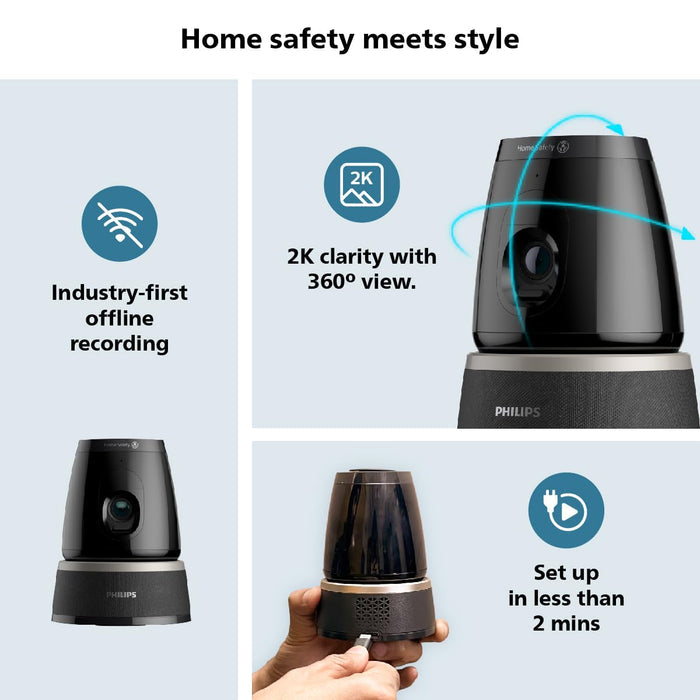 Philips HSP 5500 Home Safety Wi-Fi Camera with AI-EMP