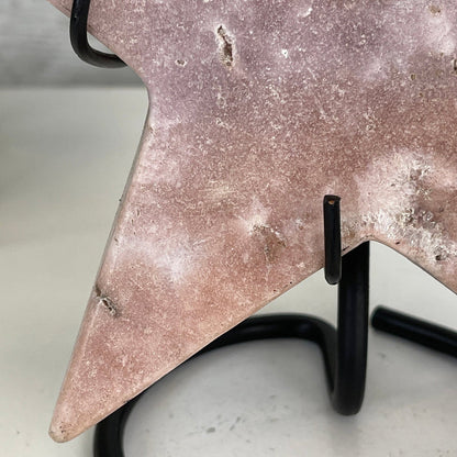 Pink Amethyst Star on a Metal Stand 7.5" Tall #5746-0014 by Brazil Gems - Brazil GemsBrazil GemsPink Amethyst Star on a Metal Stand 7.5" Tall #5746-0014 by Brazil GemsStars5746-0014