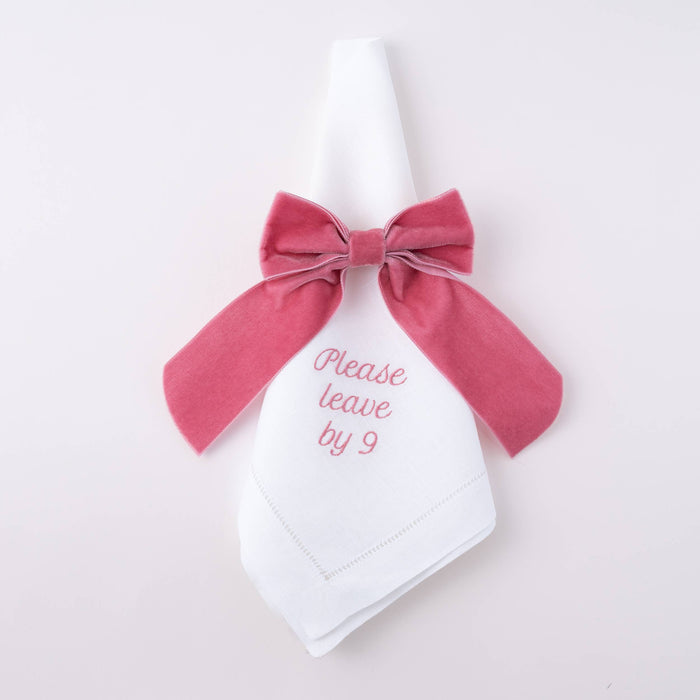 Please Leave by 9 Linen Dinner Napkin – Set of 12