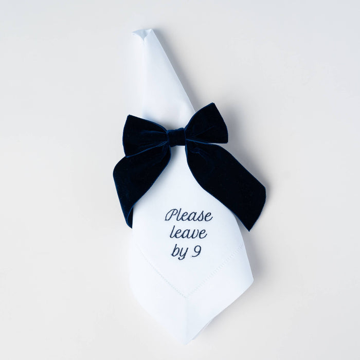 Please Leave by 9 Linen Dinner Napkin – Set of 12