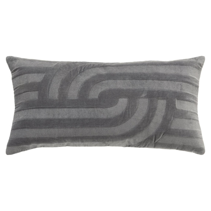POLAT GREY ABSTRACT MODERN INDUSTRIAL  THROW PILLOW