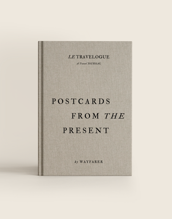Postcards From The Present: Travel Journal | Linen Notebook