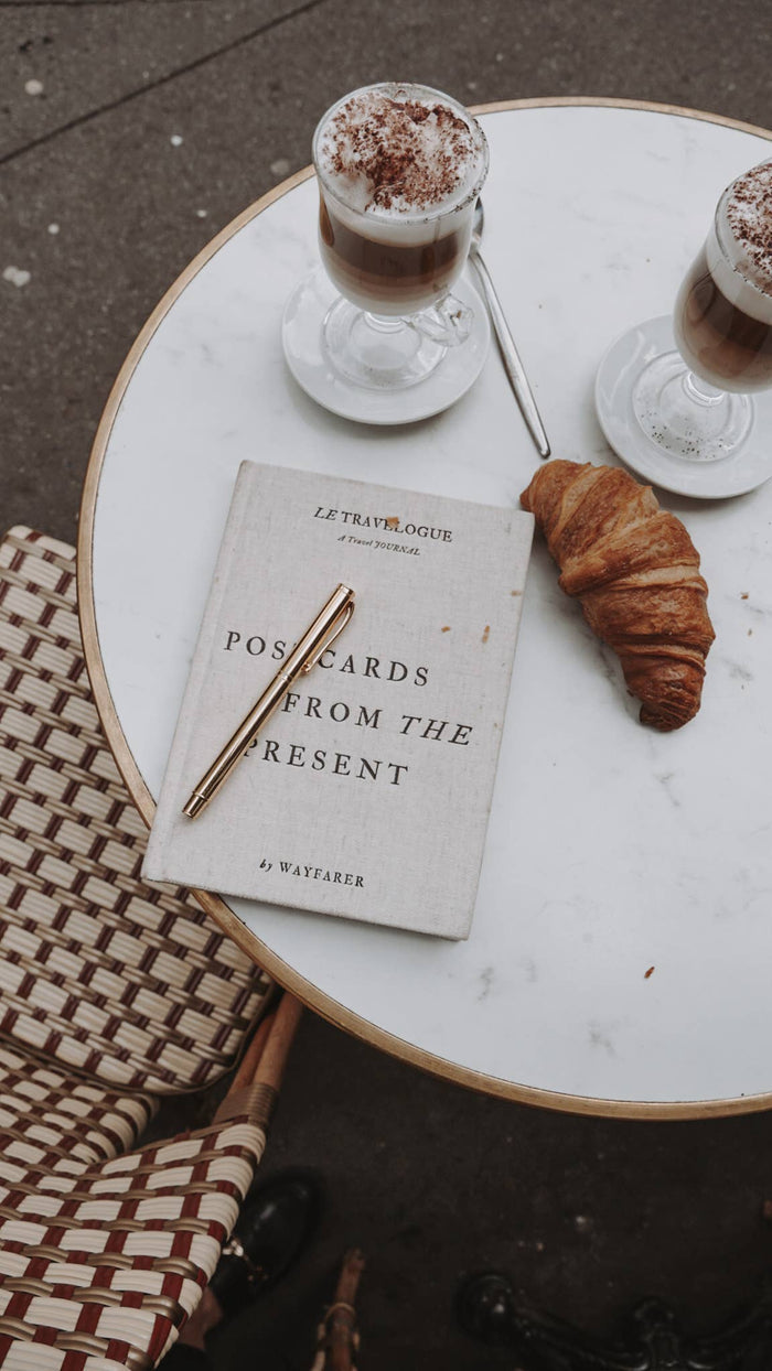 Postcards From The Present: Travel Journal | Linen Notebook