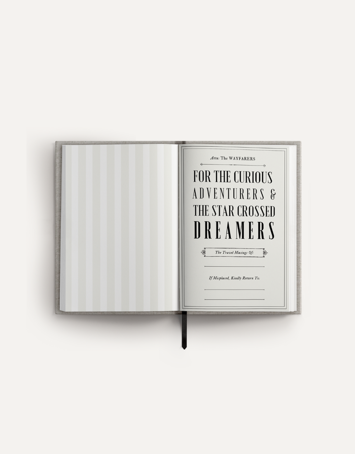 Postcards From The Present: Travel Journal | Linen Notebook