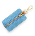 Powder Blue Waxed Canvas Poop Bag Dispenser