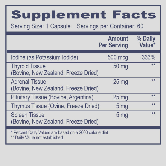 Professional Health Products Thyro Complex with Thyroid Glandular Capsules 2