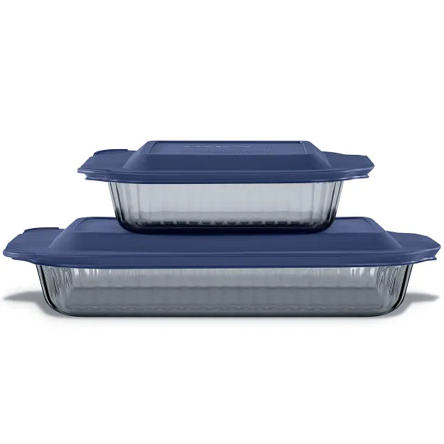 Pyrex Colors - 4pc Bakeware, Smoke Color Bakeware