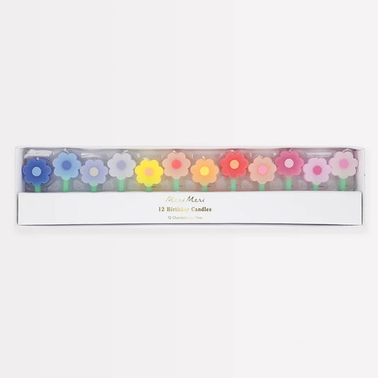 Rainbow Daisy Candles (x 12)