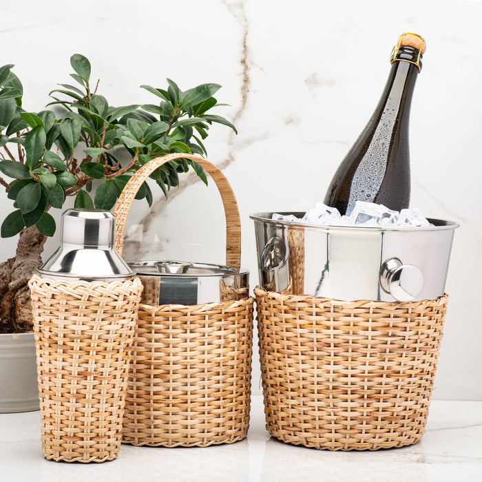 Rattan Cocktail Shaker