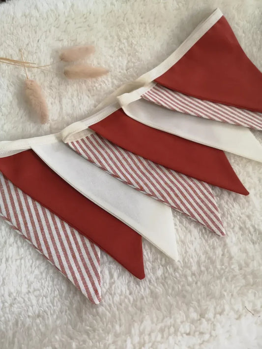 Red Striped Circus Bunting Garland