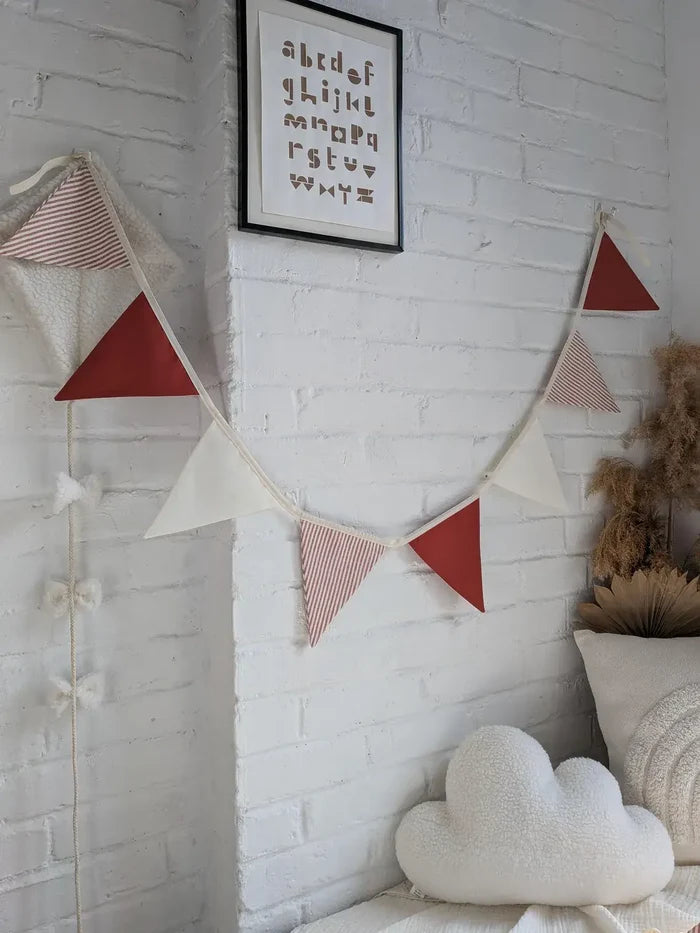 Red Striped Circus Bunting Garland