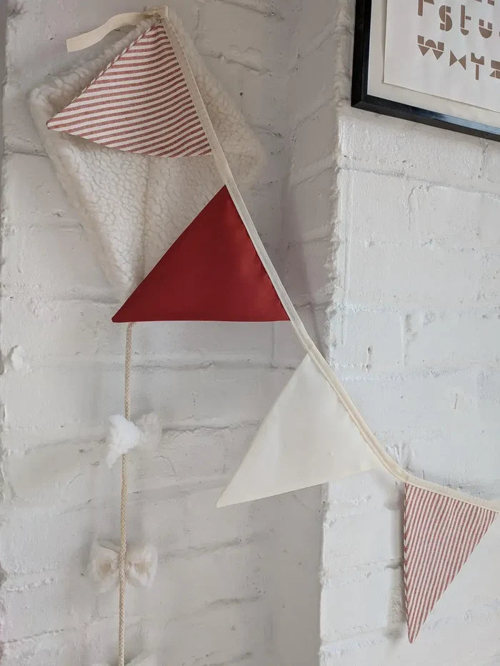 Red Striped Circus Bunting Garland