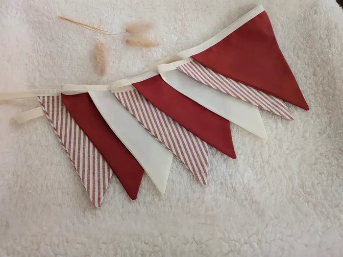 Red Striped Circus Bunting Garland