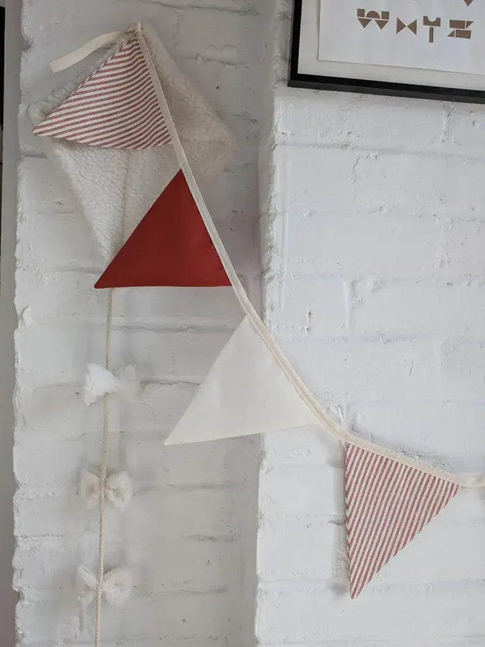 Red Striped Circus Bunting Garland