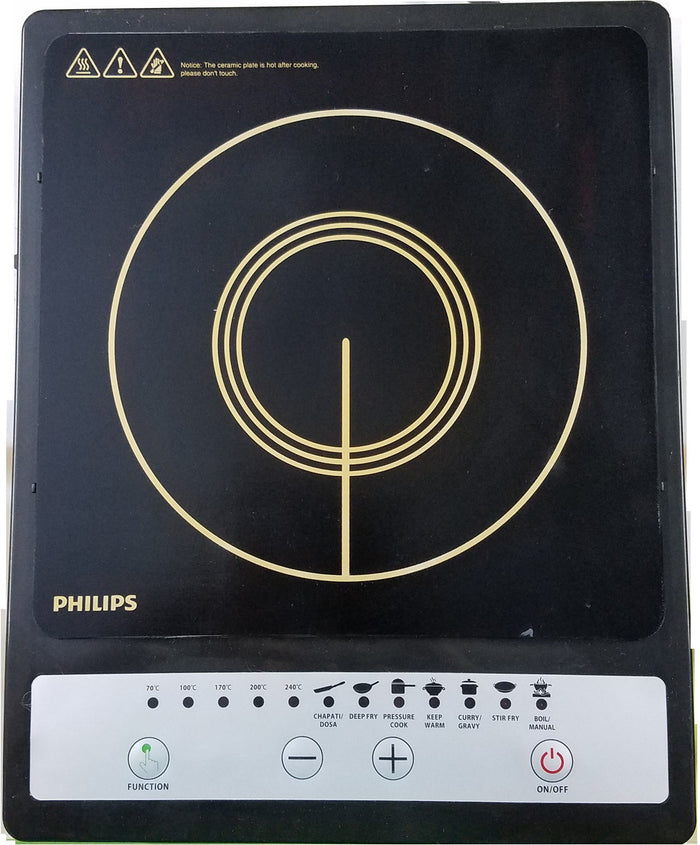 Refurbished PHILIPS 1500 W Induction Cooktop Push Button (Black, Daily Collection 1500-Watt) - HD4920/00-REF