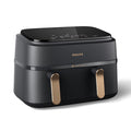 Refurbished Philips 9L Airfryer With Dual Baskets For Full Tray Cooking 8 Preset Menus Na352 00