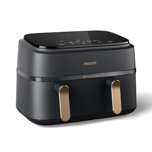 Refurbished Philips 9L Airfryer With Dual Baskets For Full Tray Cooking 8 Preset Menus Na352 00