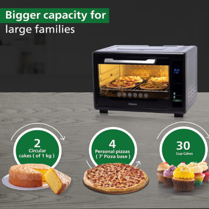 Refurbished Philips Digital Oven Toast Grill 55L With Opti Temp Technology Hd6977 00