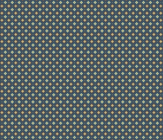 Regina Dark Blue Flowers