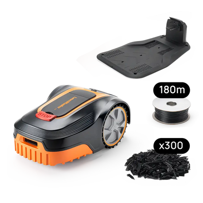 Robotic Lawn Mower for Gardens Up to 800m² with Auto-Charging Station, Boundary Wire & Rain Sensor