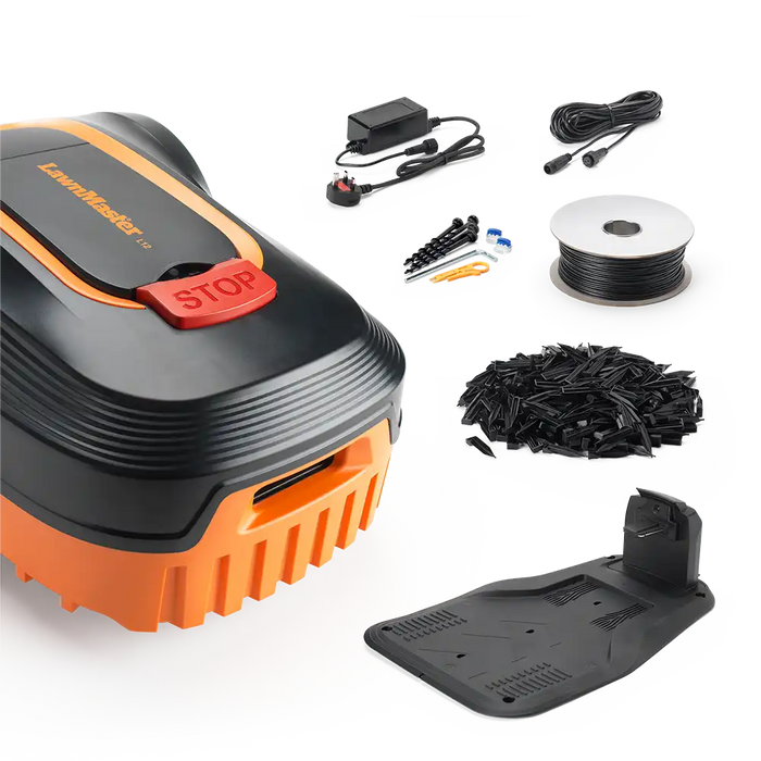 Robotic Lawn Mower for Gardens Up to 800m² with Auto-Charging Station, Boundary Wire & Rain Sensor