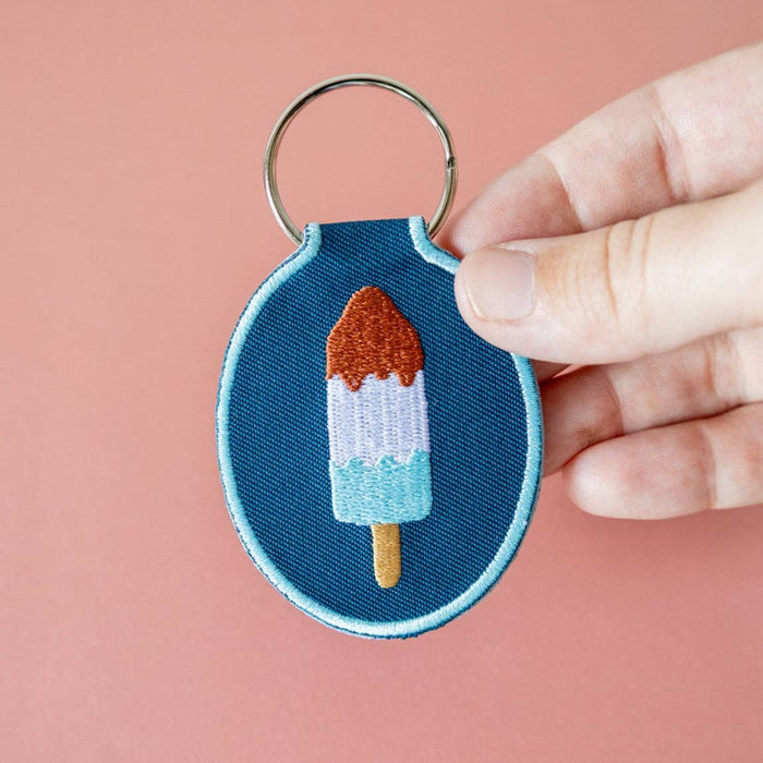 Rocket Pop Embroidered Keychain