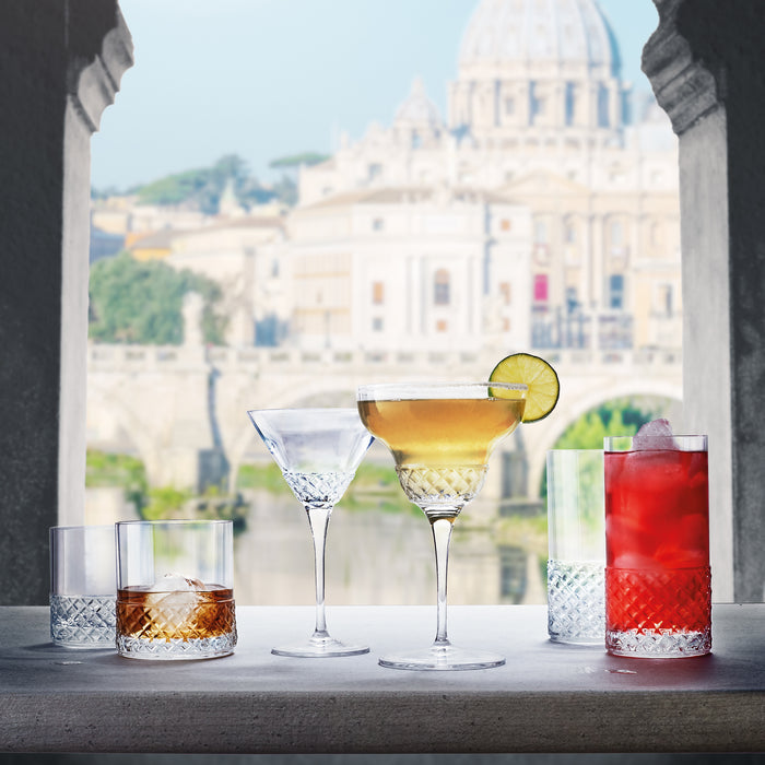 Italian Premium Whiskey Glasses | 12.75oz | Roma 1960 | Set of 4 - Luigi Bormioli USA