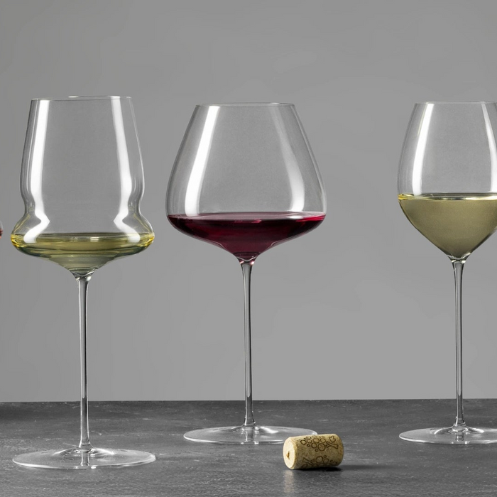 Sapientia Burgundy Glasses