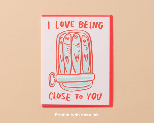 Sardine Love Letterpress Card