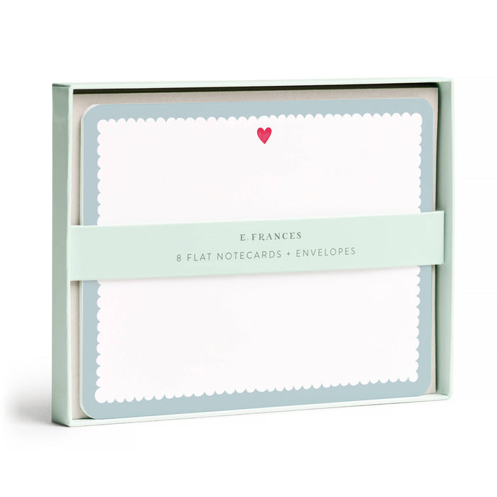 Scalloped Heart Flat Note Set