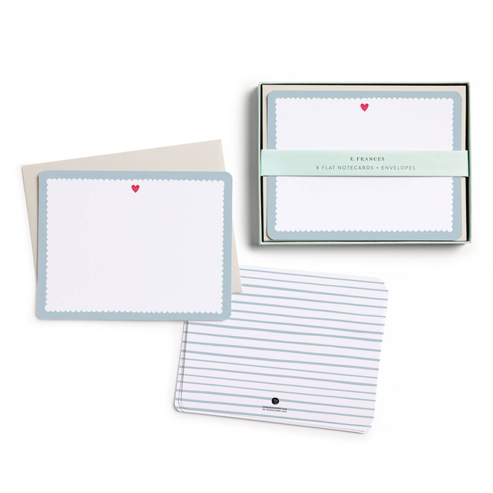 Scalloped Heart Flat Note Set