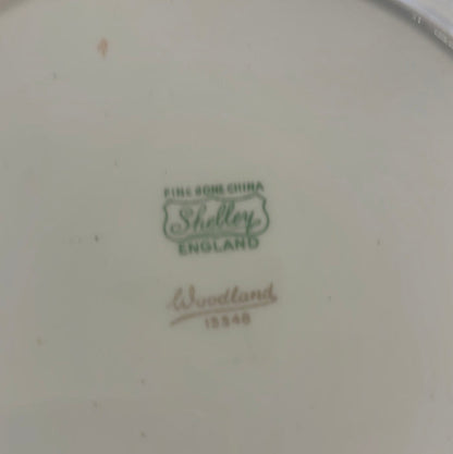 Shelley "Woodland" 13348 8 Inch Luncheon Plate Nature Fine Bone China England