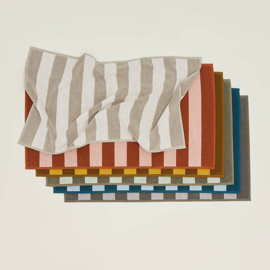 Simple Striped Terry Bath Mat