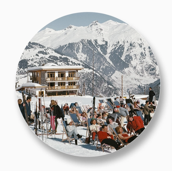 Ski Lodge Ceramic Coaster