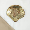 Solid Brass Trinket Tray Shell Pearl 12,5 x 12,5  x 2 cm