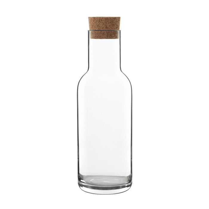 Italian Premium Glass Carafe with Cork Stopper | 34oz | Sublime - Luigi Bormioli USA