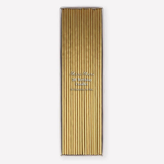 Super Skinny Gold Candles