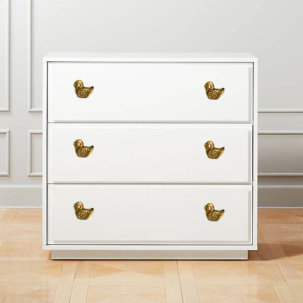 Swan metal knob