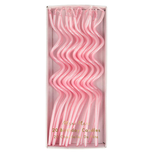 Swirly Candles - Pink