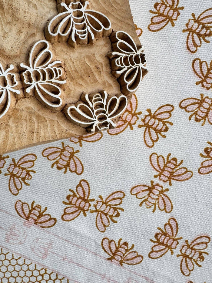 Table Throw - Honeybee - Rose & Mustard