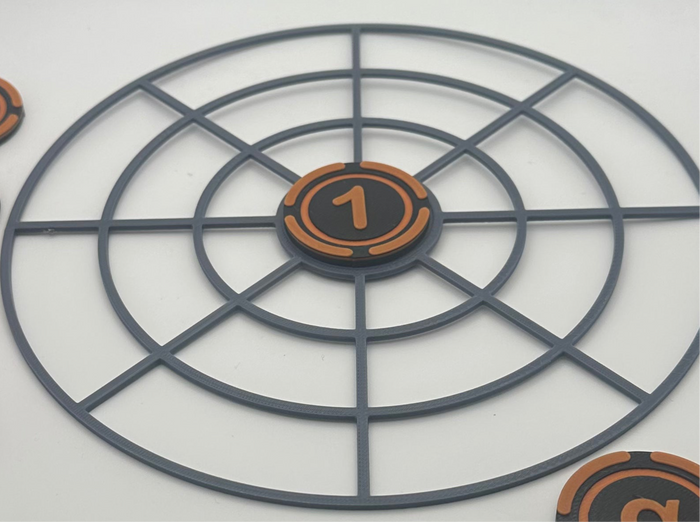 Tabletop Objective Control Grid with Numbered Markers – Competitive Gaming Layout Tool – UK Delivery Included