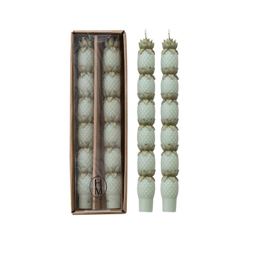 Tall Pineapple Candles, Pair
