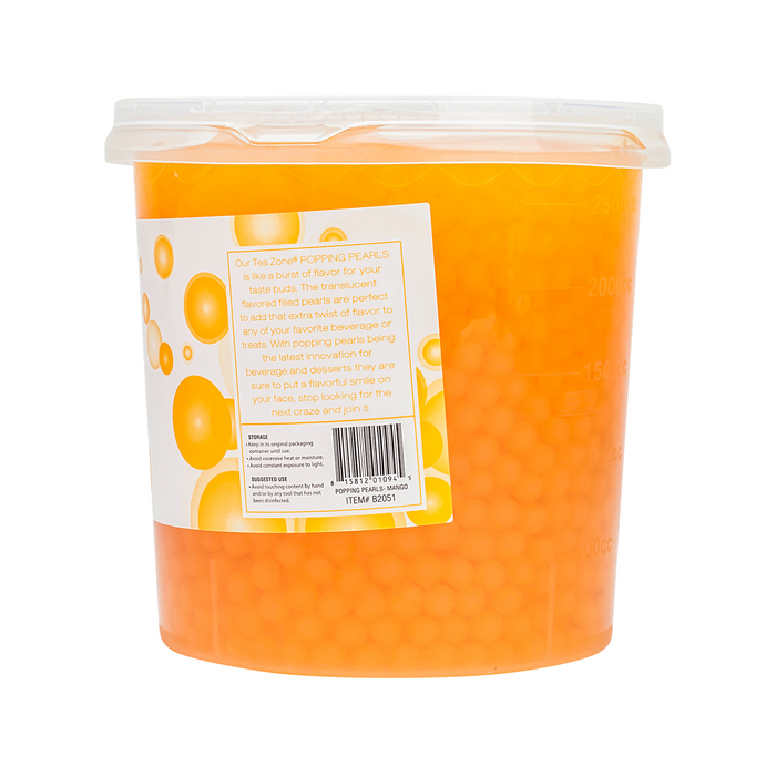 Tea Zone Mango Popping Pearls (7 lbs) Case of 4