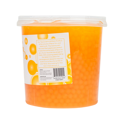 Tea Zone Mango Popping Pearls (7 lbs) Case of 4